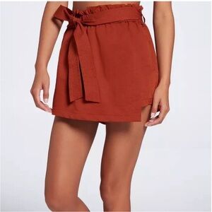 Calia by Carrie Underwood Orange Shorts Skort Tie Belt  (Size: S) Athletic